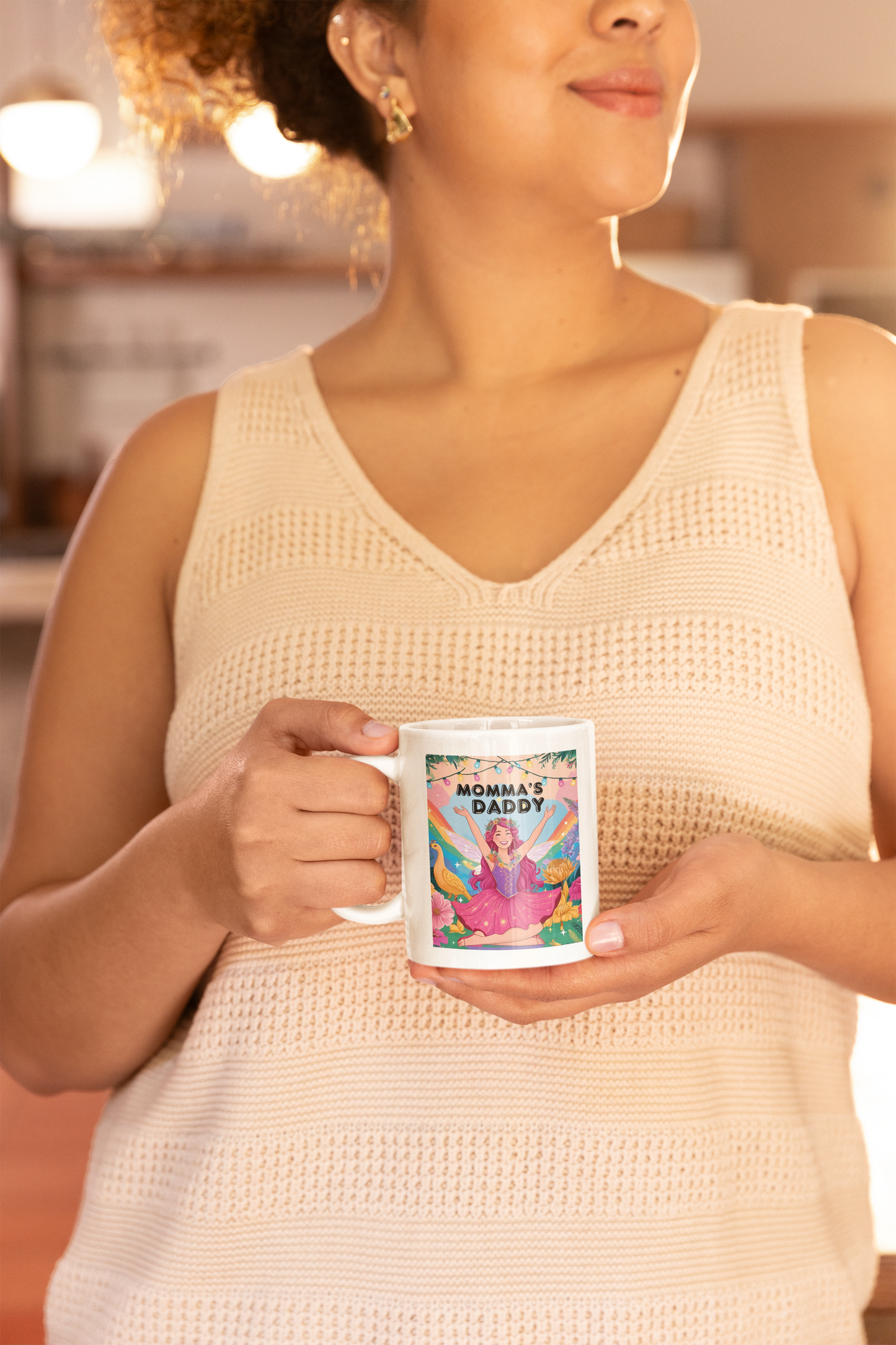 Rainbow Fairy Magical Mug – Momma's Daddy™| LGBTQ Pride Mug | Gift for Single Mom | Mother’s Day Present Idea