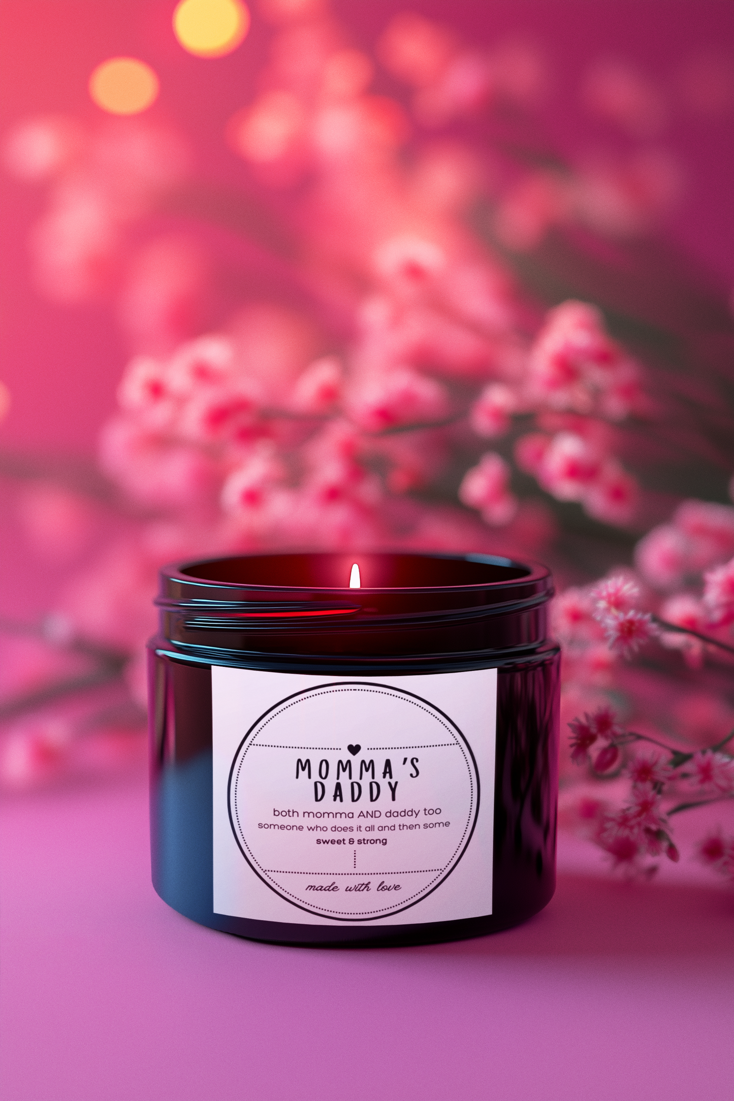 Mommas Daddy™ Soy Candle Empowering Gift for Single Moms, Perfect Mothers Day Present